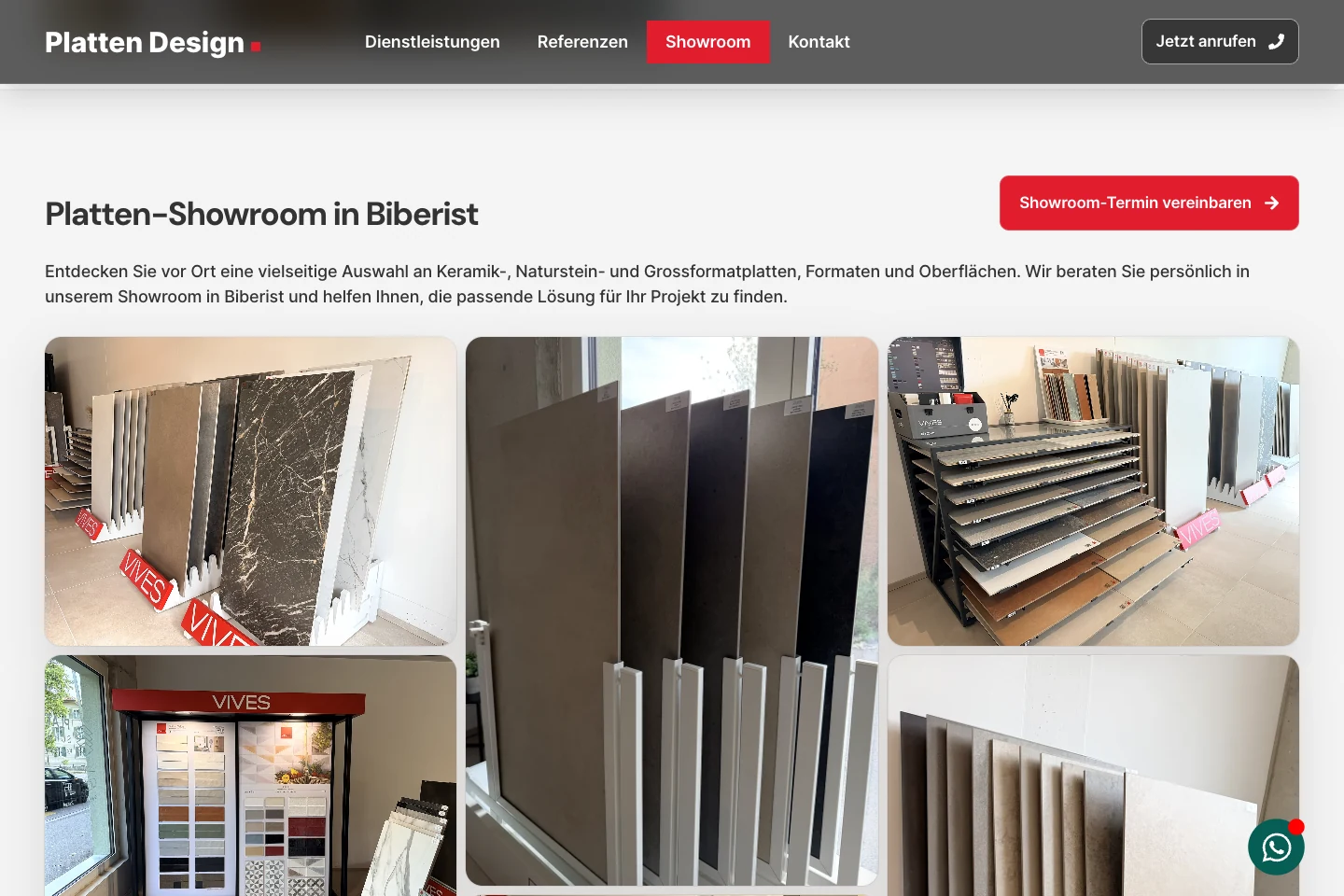 Showroom – Der Platten-Showroom in Biberist.